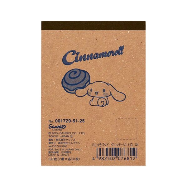 Japan Sanrio - Cinnamoroll Mini Memo Pad (Vintage Retro) Cheap