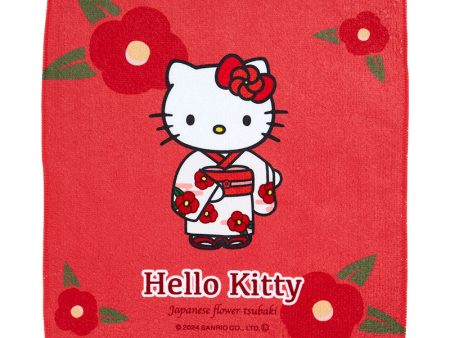 Japan Sanrio - Hello Kitty Small Mini Towel (Japanese Flowers) on Sale