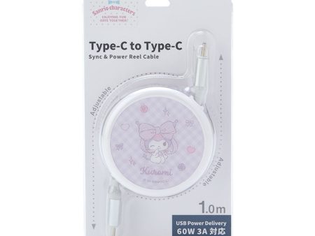 Japan Sanrio - Kuromi USB Type-C to Type-C Sync & Charge Cable with Reel Sale