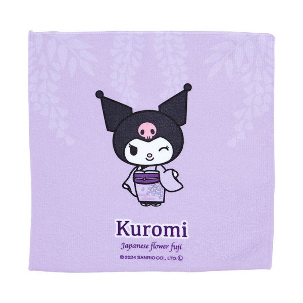 Japan Sanrio - Kuromi Small Mini Towel (Japanese Flowers) Online Sale