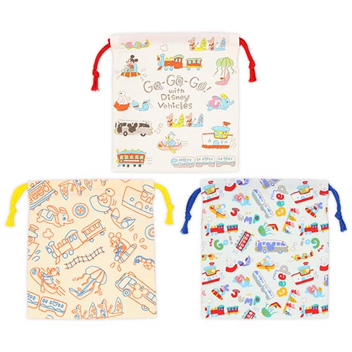 TDR -  Go-Go-Go! with Disney Vehicles  Collection x Drawstring Bags Set (Release Date: July 11, 2024) Online now