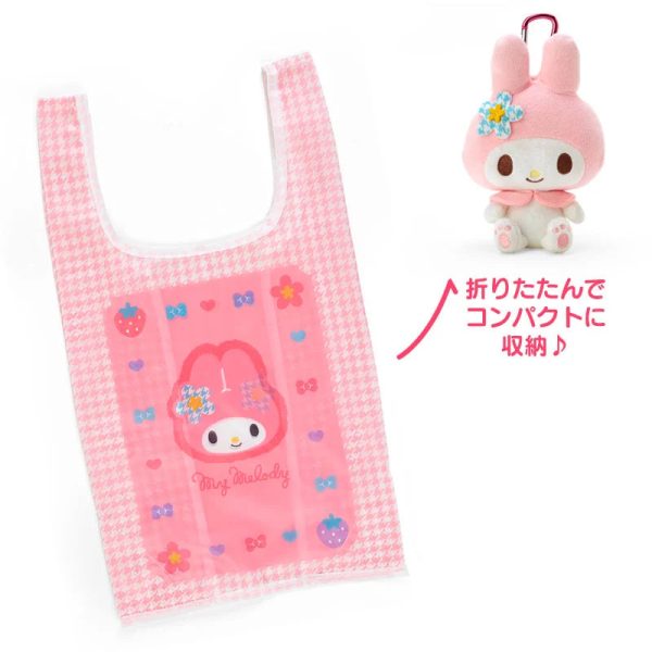 Japan Sanrio -  My Melody Plush Keychain & Eco Bag Set (Kaohana) on Sale