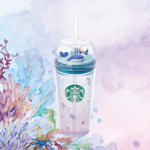 Starbucks Hong Kong - Whale SERIES - Plastic Double wall cold cup 16OZ Hot on Sale