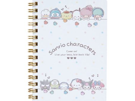 Japan Sanrio - Sanrio Characters A6 Spiral Notebook Online Sale