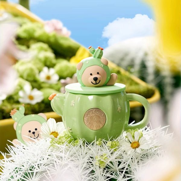 Starbucks China - Colorful Succulent Garden 2024 - 2O. Bearista Cactus Mug with Lid 350ml Online Hot Sale