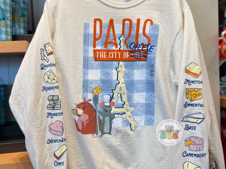 DLR WDW - Ratatouille - Remy & Emile “Paris Cheese” Cheesy White Fashion Pullover - (Adult) For Cheap