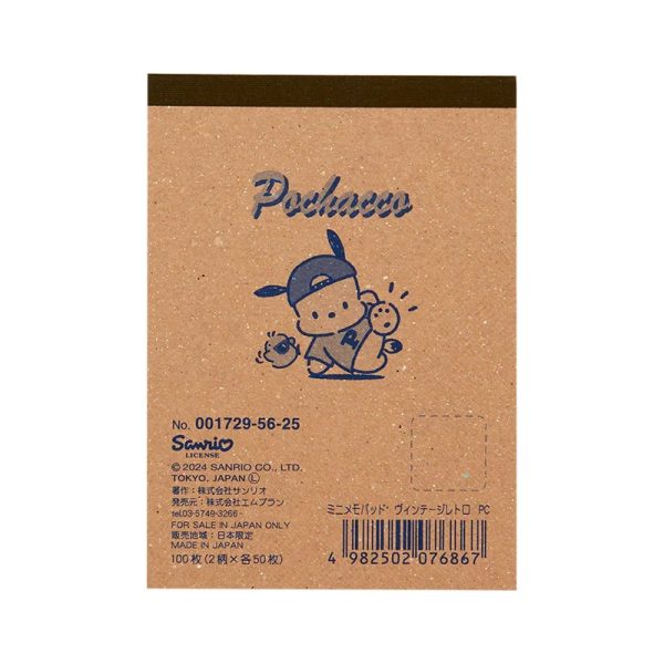 Japan Sanrio - Pochacco Mini Memo Pad (Vintage Retro) Hot on Sale