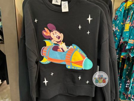 DLR - Disneyland Play in the Park 2024 - Minnie in Spaceship “Disneyland Resort” Black Pullover Sweatshirt (Adult) For Discount