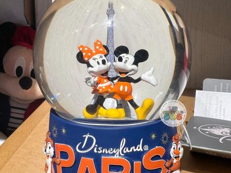 WDW - Epcot World Showcase France - Disneyland Paris Mickey & Minnie & Friends Snow Globe For Sale