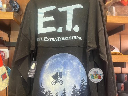 Universal Studios - E.T. the Extra Terrestrial - Spirit Jersey Poster Black Sparkle Pullover (Adult) Online