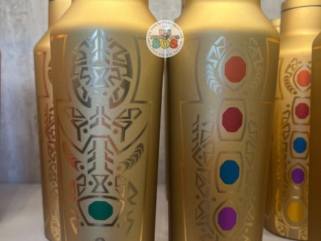 DLR WDW - Marvel Corkcicle Gold Infinity Gauntlet Inspired Stainless Steel Water Bottle Online Hot Sale