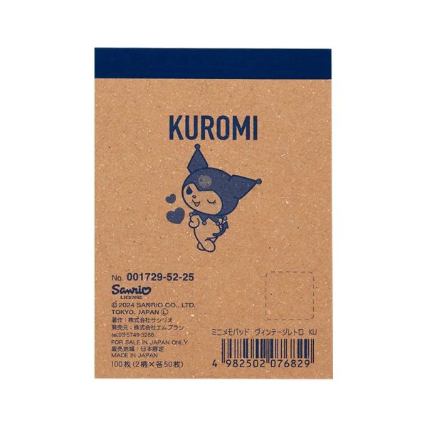 Japan Sanrio - Kuromi Mini Memo Pad (Vintage Retro) Cheap