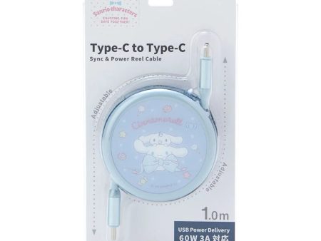 Japan Sanrio - Cinnamoroll USB Type-C to Type-C Sync & Charge Cable with Reel For Discount