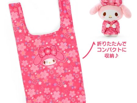 Japan Sanrio -  My Melody lush Keychain & Eco Bag Set (Cherry Blossom Kimono) Online now