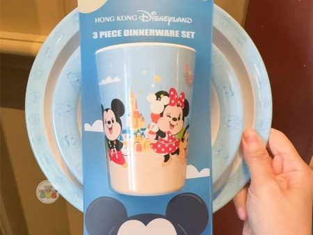 HKDL - Happy Days in Hong Kong Disneyland x Mickey & Friends 3 Piece Dinnerware Set Cheap