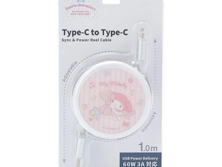 Japan Sanrio - My Melody USB Type-C to Type-C Sync & Charge Cable with Reel For Discount