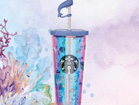 Starbucks Hong Kong - Whale SERIES - Plastic Double wall cold cup 22OZ For Sale