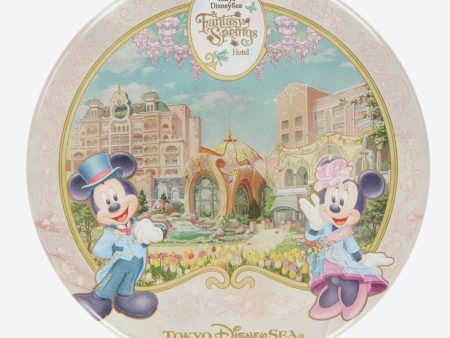 TDR - Fantasy Springs “Tokyo DisneySea Fantasy Springs Hotel” Collection x Mickey & Minnie Mouse Button Badge Cheap