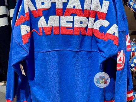 DLR WDW - Marvel Captain America - Spirit Jersey Royal Blue Pullover (Adult) Online now