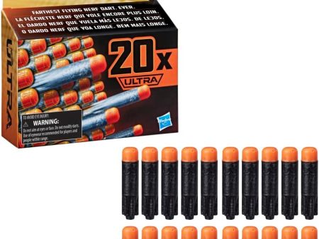 20 x NERF Ultra 20 Dart Refill Pack Hasbro E6600 Farthest Flying Ever! Supply